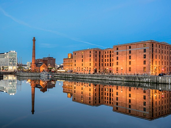 Liverpool's Albert Dock in the evening. Credit: Gordon Bell Photography